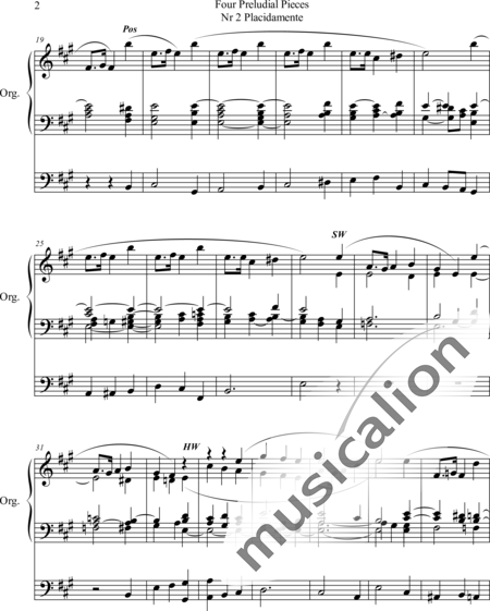 Hopkins, Edward John: Four Preludial Pieces Nr. 2 Calming - Órgano>cPed:2