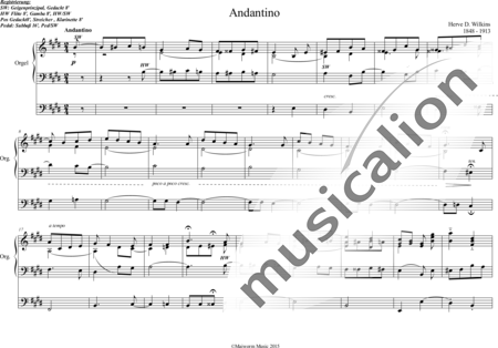 Wilkins, Herve D.: Andantino E-Dur - Orgel>mPed:0