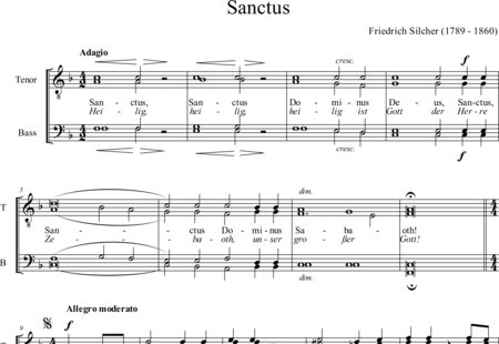 Silcher, Friedrich: Sanctus - Choir>TTBB:0
