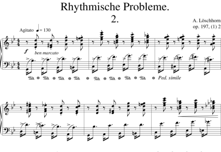 Löschhorn, Carl Albert: Rhythmic Problems  2 - Piano:0