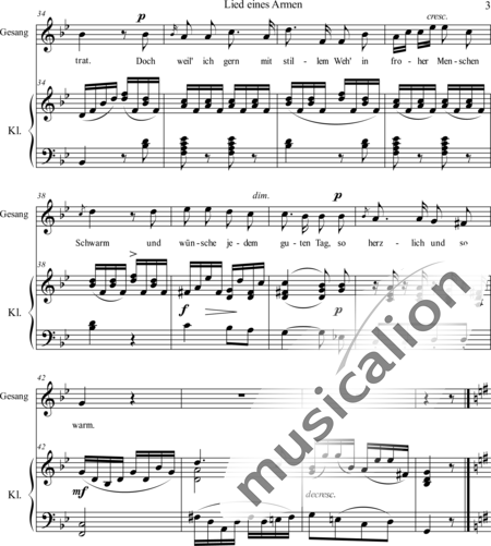 Kreutzer, Konradin: Lied eines Armen - Solo>Sop+Klavier:3