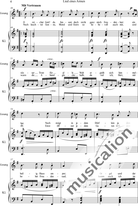 Kreutzer, Konradin: Lied eines Armen - Solo>Sop+Klavier:4