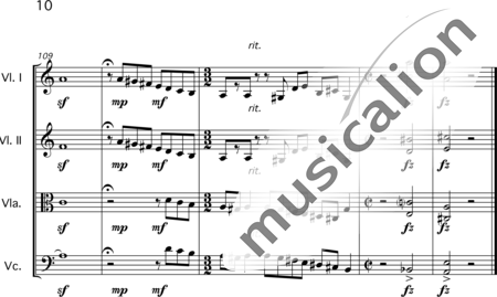 Roumiantsev, Andrei: String quartet 3rd Movement - Violín 2+[Vla+Vc]:10