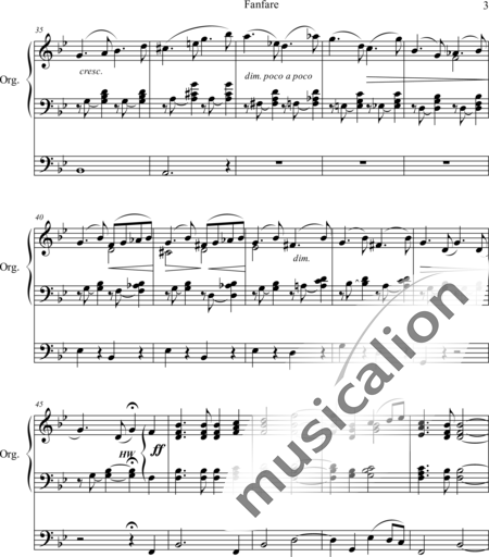 Dubois, Théodore
: Fanfare for Organ - Órgano>cPed:3