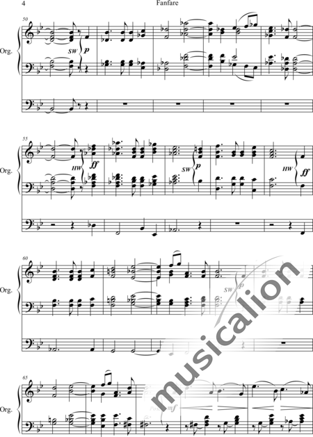 Dubois, Théodore
: Fanfare for Organ - Órgano>cPed:4