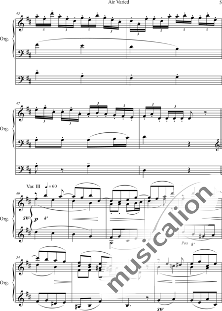 Adams, Thomas: Air Varied - Orgel>mPed:5