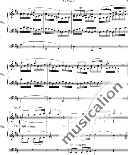 Adams, Thomas: Air Varied - Orgel>mPed:7