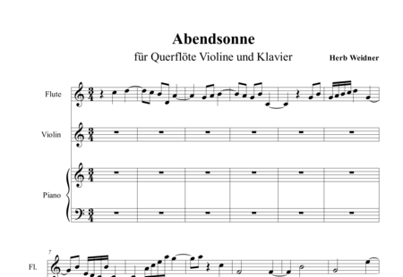 Weidner, Herb: Evening Sun - Flauta+Pno+Vl:0