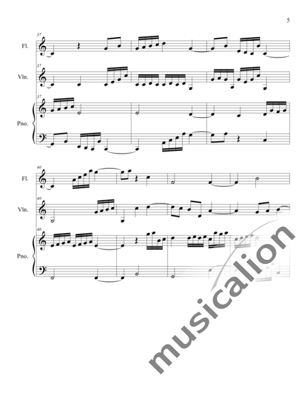 Weidner, Herb: Evening Sun - Flauta+Pno+Vl:5