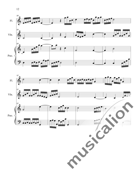 Weidner, Herb: Evening Sun - Flauta+Pno+Vl:12