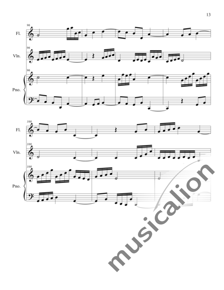Weidner, Herb: Evening Sun - Flauta+Pno+Vl:13