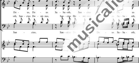 Haydn, (Franz) Joseph: Missa brevis Sancti Joannis de Deo (Kleine Orgelmesse): 4. Sanctus - Chor>SATB+Orgel:1