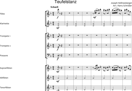 Hellmesberger Jun., Josef: Teufelstanz - Flöte+[Bfl4+KlarB2]+[Pos+TrpB2]+[Pk+Px3]+[Vl3+Vla+Vc2+Kb]:0