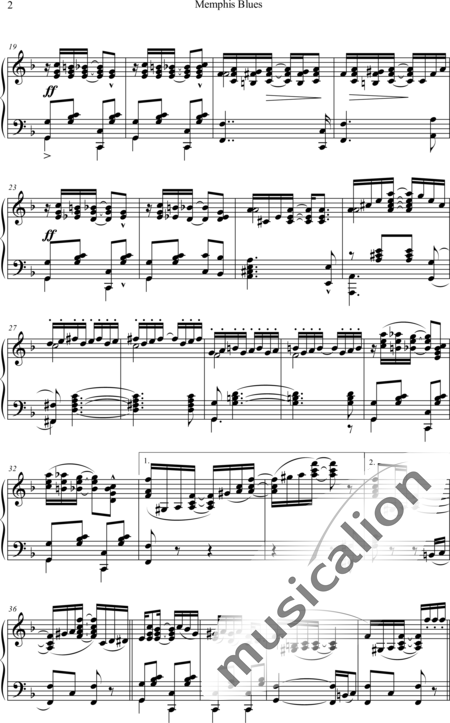 Handy, William Christopher: Memphis Blues - Klavier:2