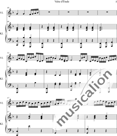 Weidner, Herb: Valse d'Étude - Violine+Klavier:5
