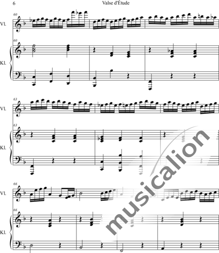 Weidner, Herb: Valse d'Étude - Violine+Klavier:6