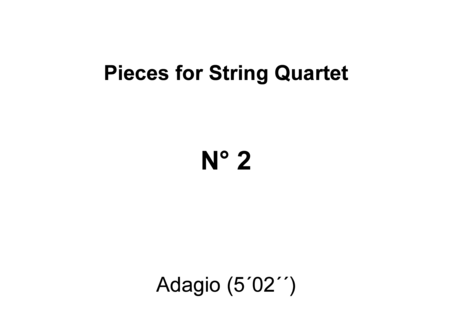 Pfundtner jun., Georg: Pieces for String Quartet - N° 2 - Violín 2+Viola+Violoncello:0