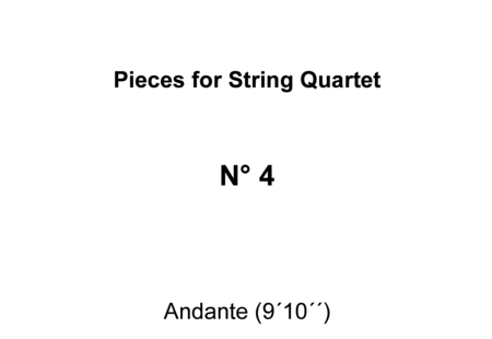 Pfundtner jun., Georg: Pieces for String Quartet - N° 4 - Violine 2+Viola+Violoncello:0