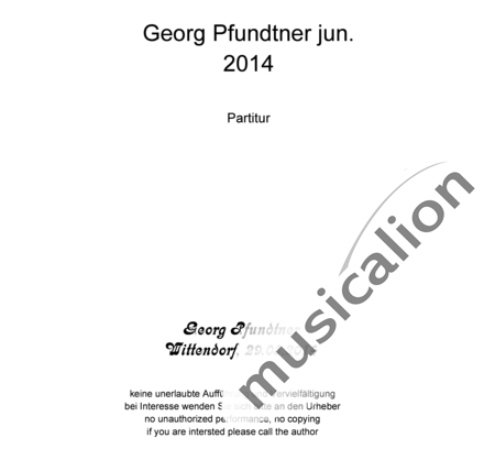 Pfundtner jun., Georg: Pieces for String Quartet - N° 3 - Violín 2+Viola+Violoncello:1