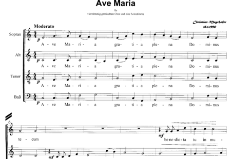 Mayrhofer, Christian: Ave Maria - Solo>Sop+Chor>SATB:0