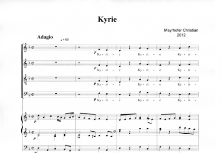 Mayrhofer, Christian: Mass "Cosmas und Damian" 1. Kyrie - Choir>SATB+Organ>wped:0