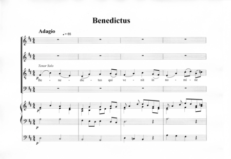 Mayrhofer, Christian: Mass "Cosmas und Damian" 5. Benedictus - Choir>SAB+Organ>wped:0