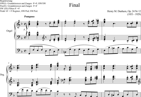 Dunham, Henry M.: Final - Orgel>mPed:0