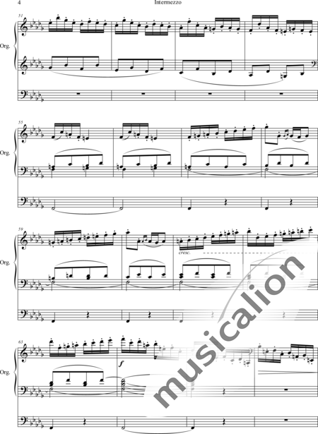 Callaerts, Joseph: Intermezzo b-moll - Orgel>mPed:4