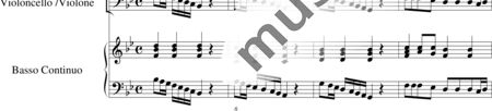 Vivaldi, Antonio: Concerto B-Dur - Violine 2+Oboe+Cem+[Vl+Vla+Vc+Kb]:1