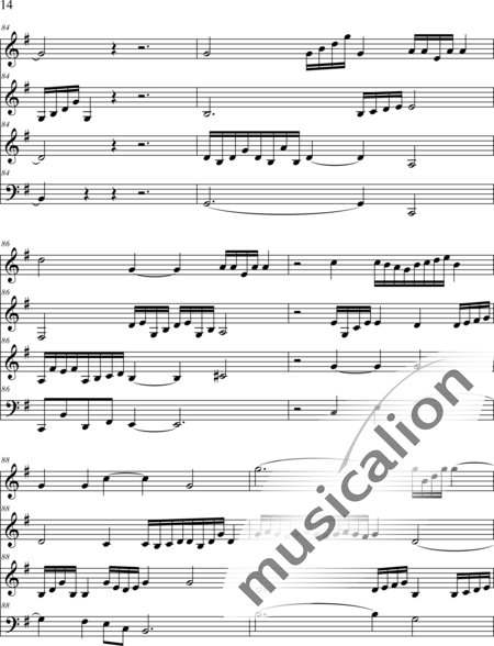 Weidner, Herb: Fuga - Violín+Fl+Vc:14