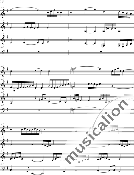 Weidner, Herb: Fuga - Violín+Fl+Vc:18