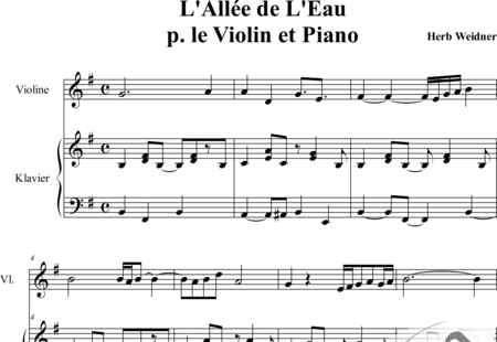 Weidner, Herb: L'Allée de L'Eau - Violine+Klavier:0