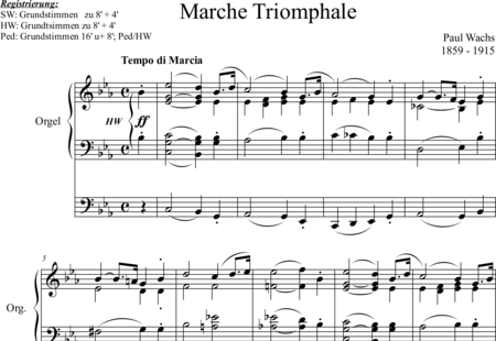 Wachs, Paul: Marche Triomphale - Orgel>mPed:0