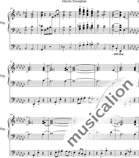 Wachs, Paul: Marche Triomphale - Orgel>mPed:3
