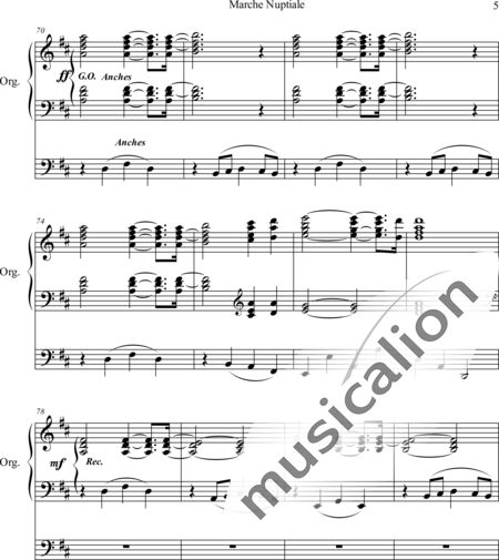Wachs, Paul: Wedding Procession D Major - Órgano>cPed:5