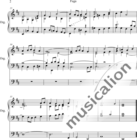 Wesley, Samuel: Fuga D-Dur - Orgel>mPed:2