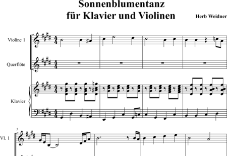 Weidner, Herb: Sun Flower Dance - Violín+Fl+Pno:0