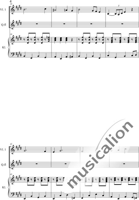 Weidner, Herb: Sun Flower Dance - Violín+Fl+Pno:4