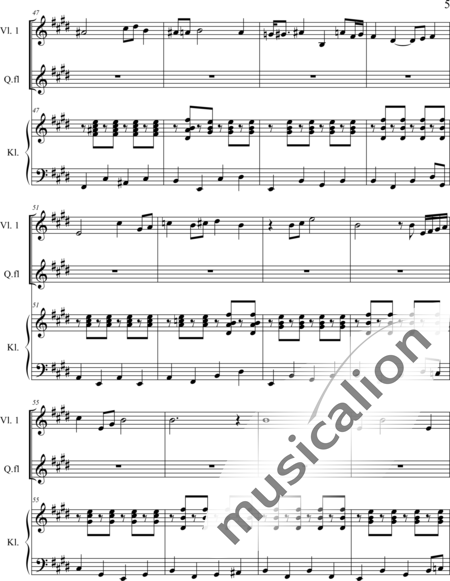 Weidner, Herb: Sun Flower Dance - Violín+Fl+Pno:5