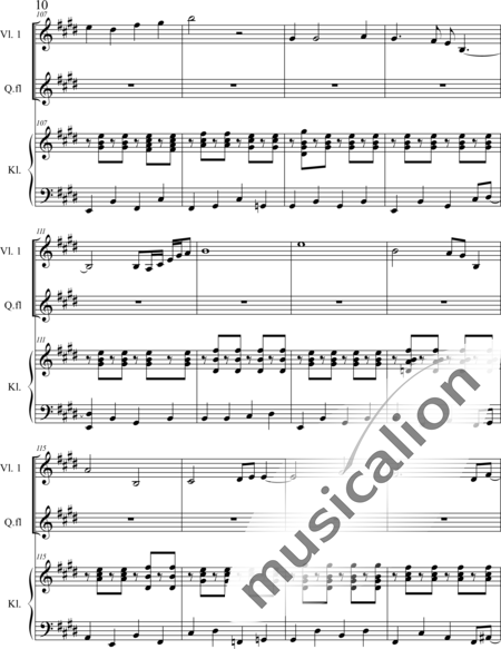 Weidner, Herb: Sun Flower Dance - Violín+Fl+Pno:10