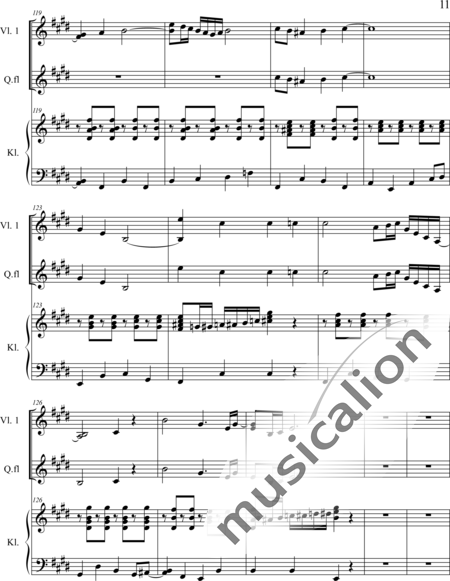 Weidner, Herb: Sun Flower Dance - Violín+Fl+Pno:11