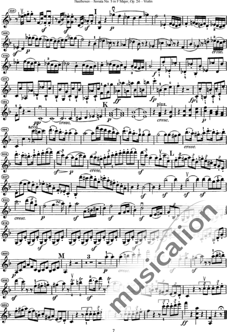 Beethoven, Ludwig van: Violinsonate ("Frühlingssonate") Nr. 5 in F-Dur 1. Satz - Violine+Klavier:7