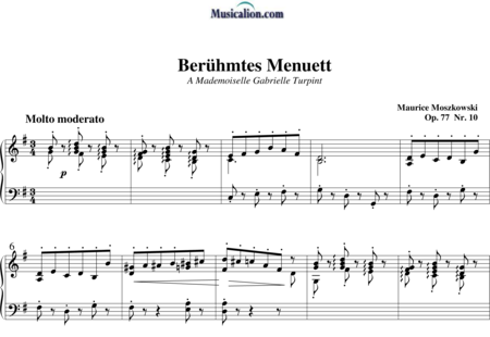 Moszkowski, Moritz
: Famous Minuet - Piano:0