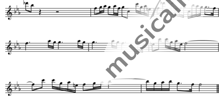 Telemann, Georg Philipp: Sonata a tre  Adagio - Horn 2+Tuba:1
