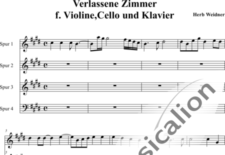 Weidner, Herb: Verlassene Zimmer - Violine+Klavier:0