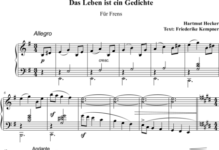 Hecker, Hartmut: Das Leben ist ein Gedichte - Solo>Alt+Klavier:0