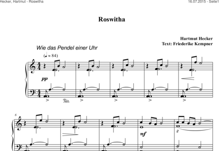 Hecker, Hartmut: Roswitha - Solo>X+Klavier:0
