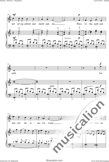 Hecker, Hartmut: Roswitha - Solo>X+Klavier:2