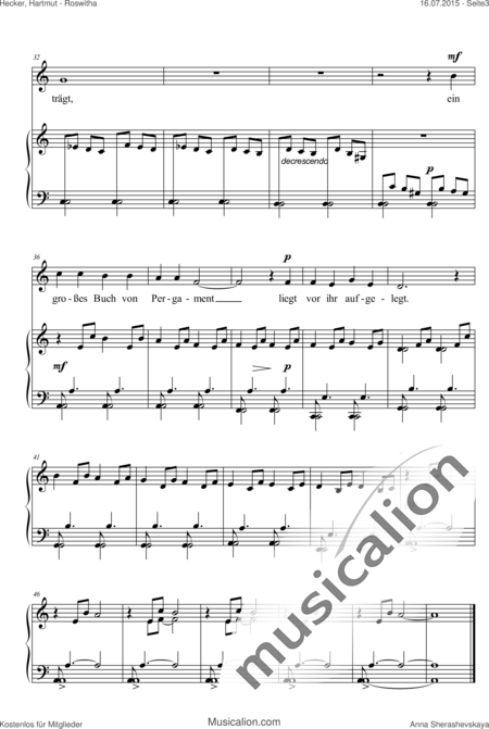 Hecker, Hartmut: Roswitha - Solo>X+Klavier:3