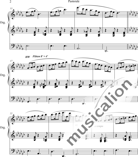 Grey, Charles John: Pastorale - Orgel>mPed:2